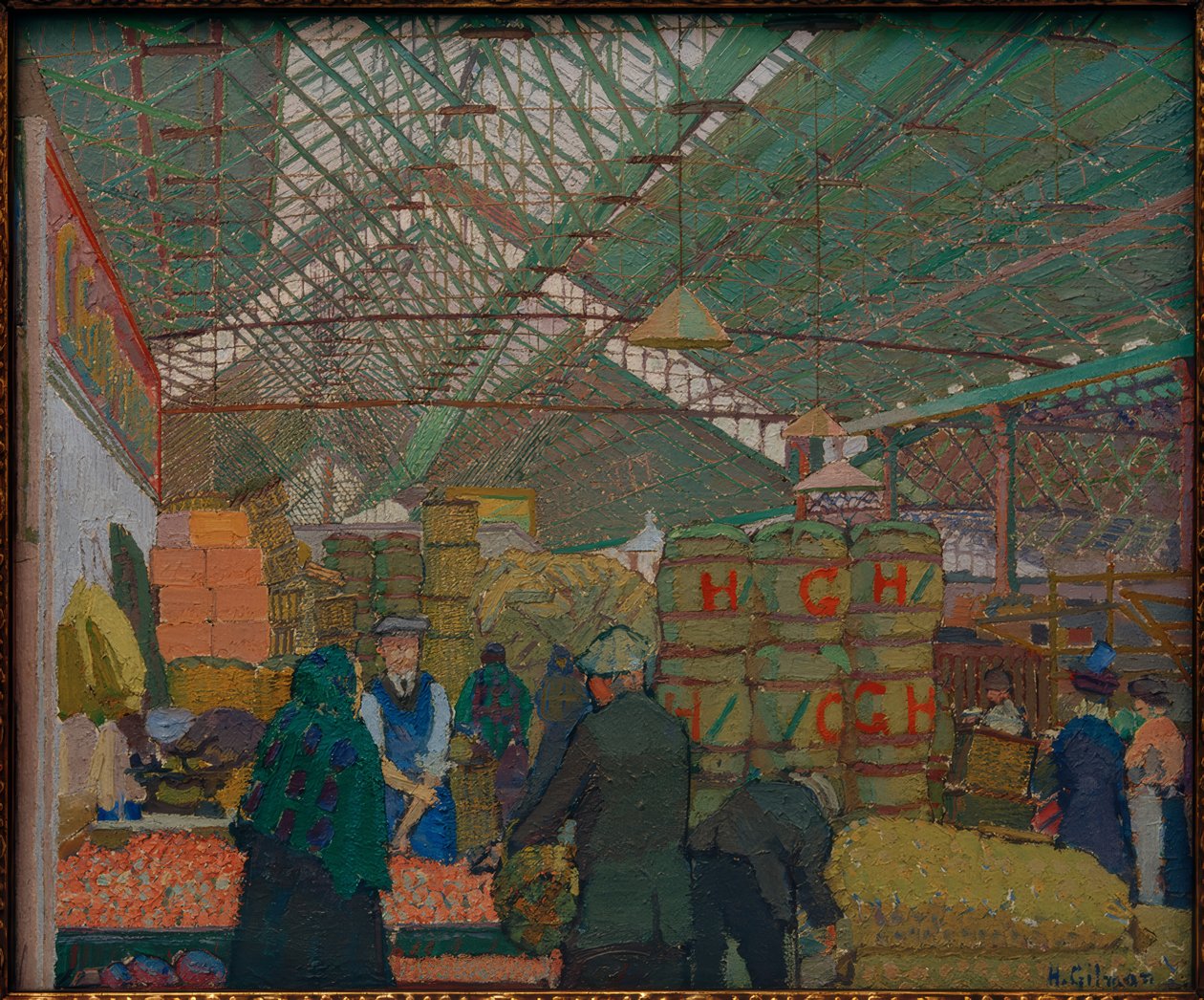 Markt Leedsben alkotó: Harold Gilman