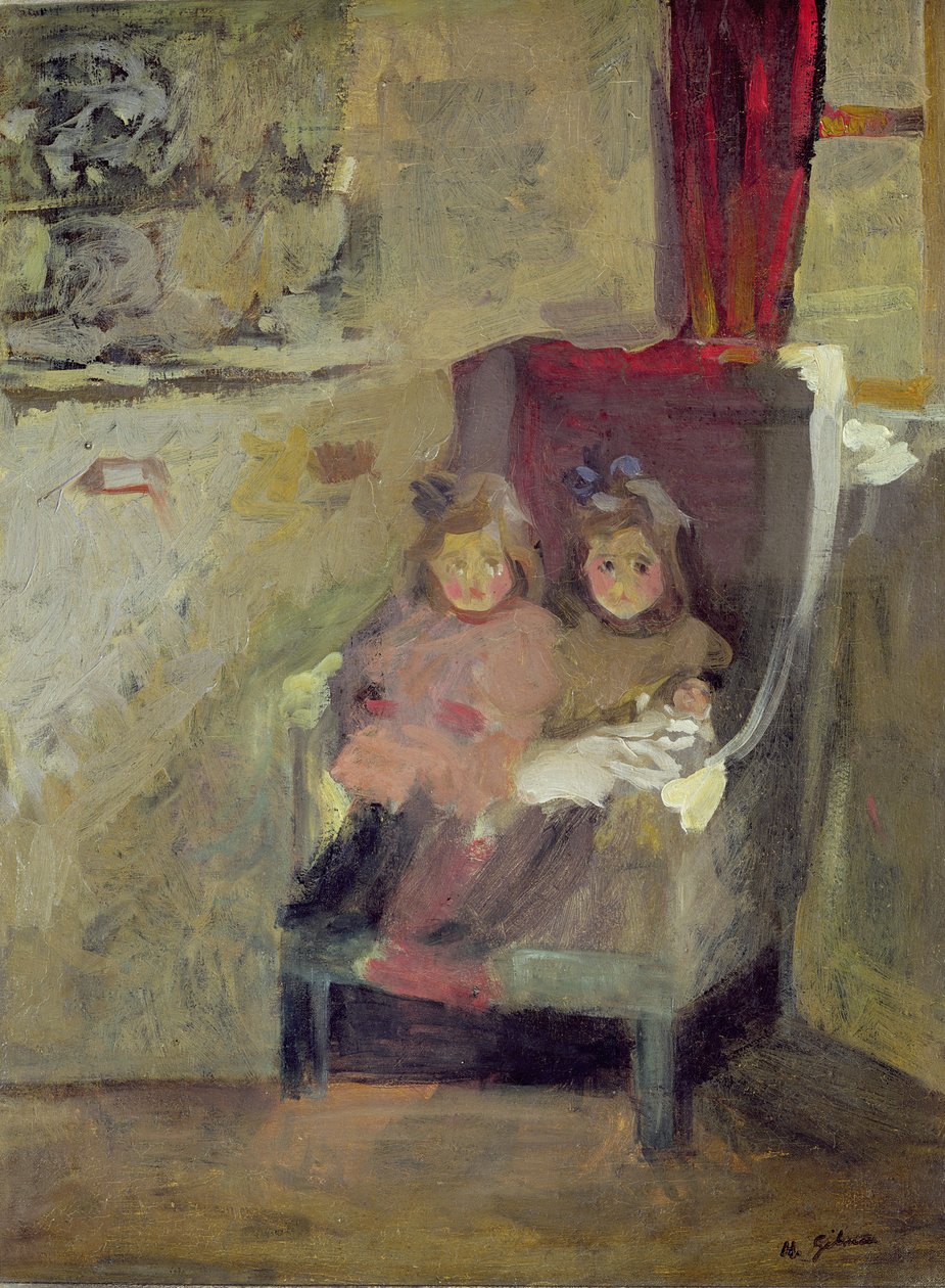 A művész lányai, 1906-7 körül (olaj, vászon) alkotó: Harold Gilman
