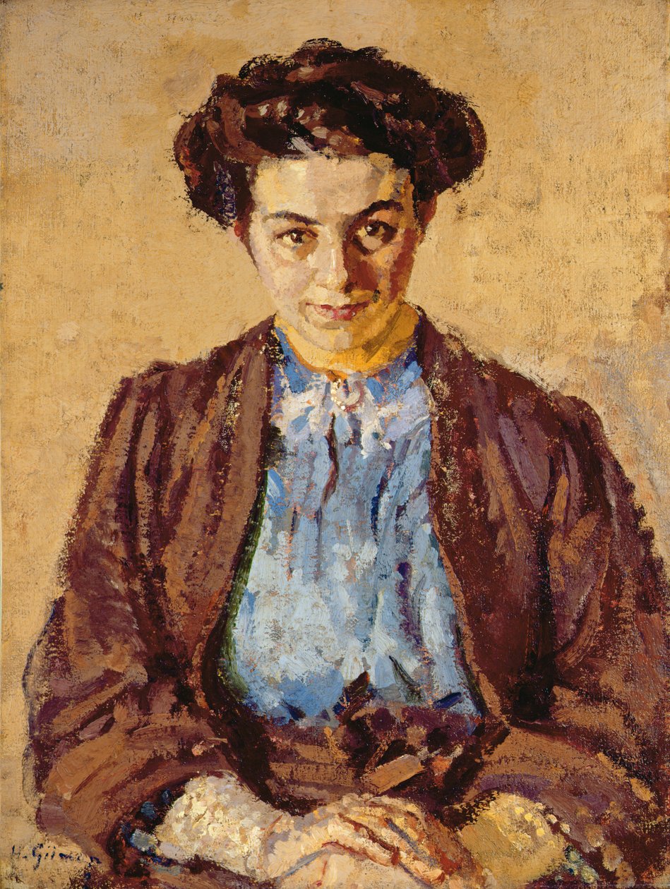 A kék blúz, Elene Zompolides (1880-1958) portréja (olaj, vászon) alkotó: Harold Gilman