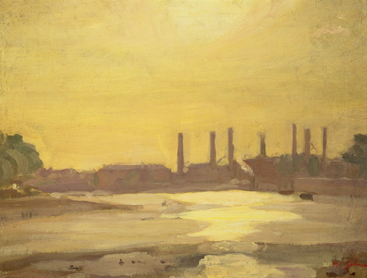 A Temze a Chelsea-nél alkotó: Harold Gilman