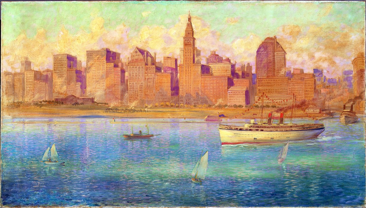 Lake Front, Chicago (olaj, vászon) alkotó: Harold Harrington Betts