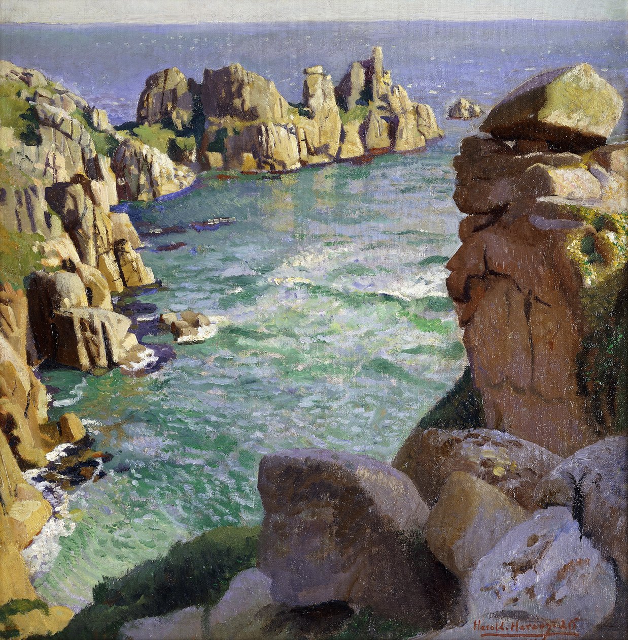 Logans Rock, Porthcurno Beach, Cornwall alkotó: Harold Harvey