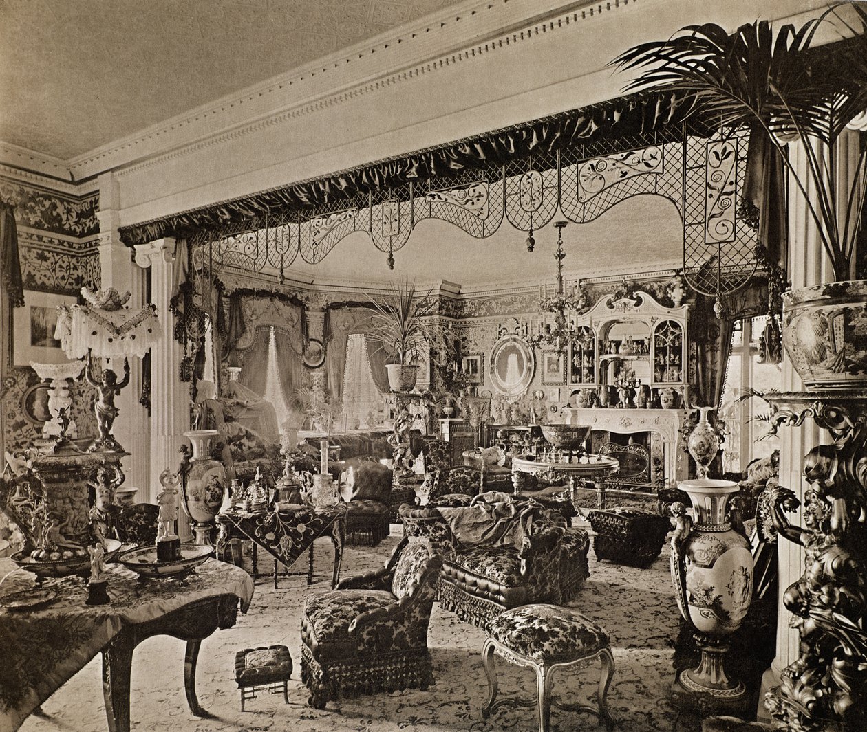 The Drawing Room, Wickham Hall, Kent, 1897 alkotó: Harold Palmer