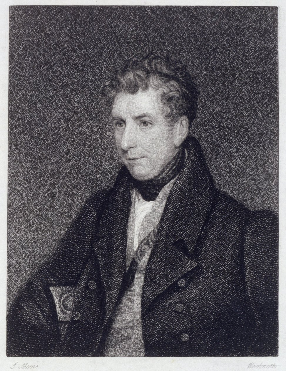 William Jerdan (1782-1869) Woolnoth metszete alkotó: Harriet Jane Moore