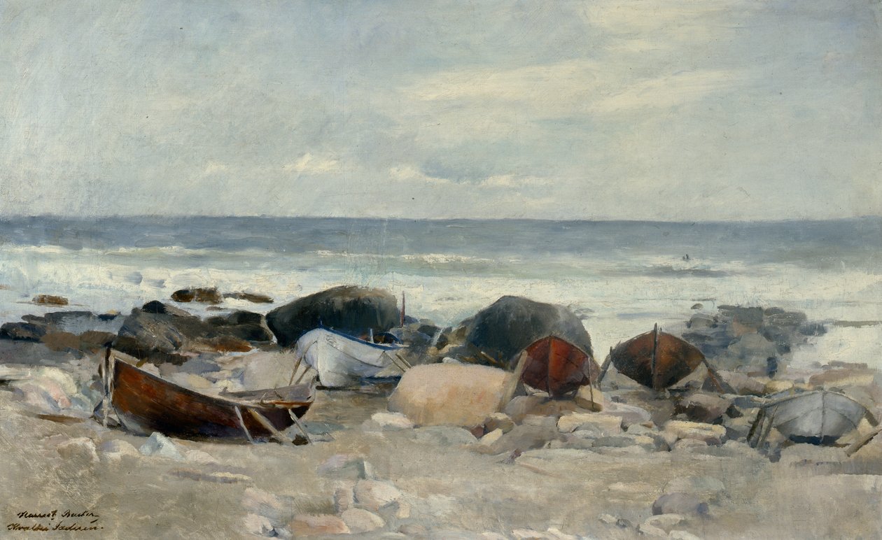 Hajók a tengerparton, Jæren alkotó: Harriet Backer