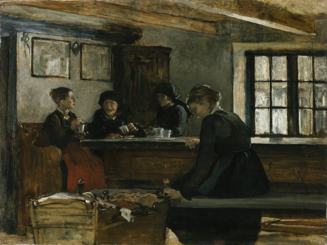 Gazdakonyha (olaj, vászon) alkotó: Harriet Backer