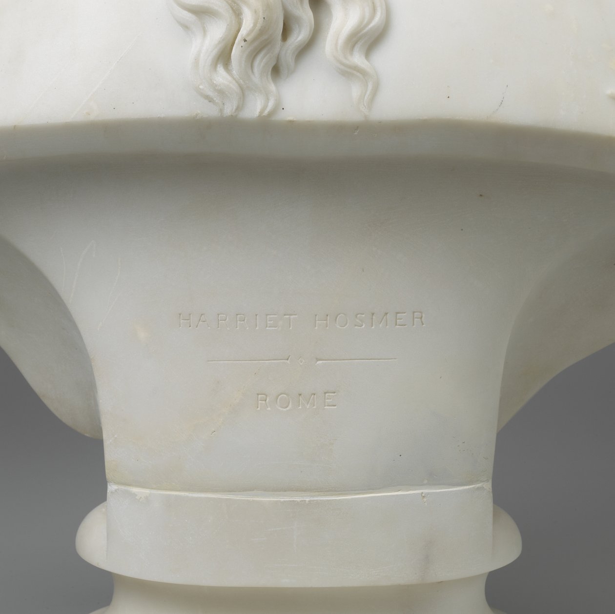 Medúza, 1854 körül (márvány) alkotó: Harriet Goodhue Hosmer