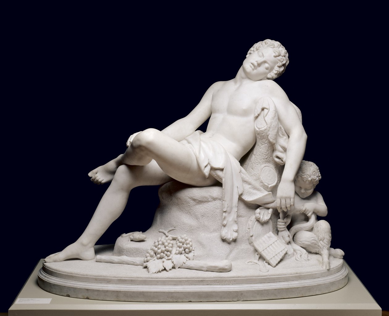 Az 1864-ből készült alvó faun, faragott c. 1870. alkotó: Harriet Goodhue Hosmer