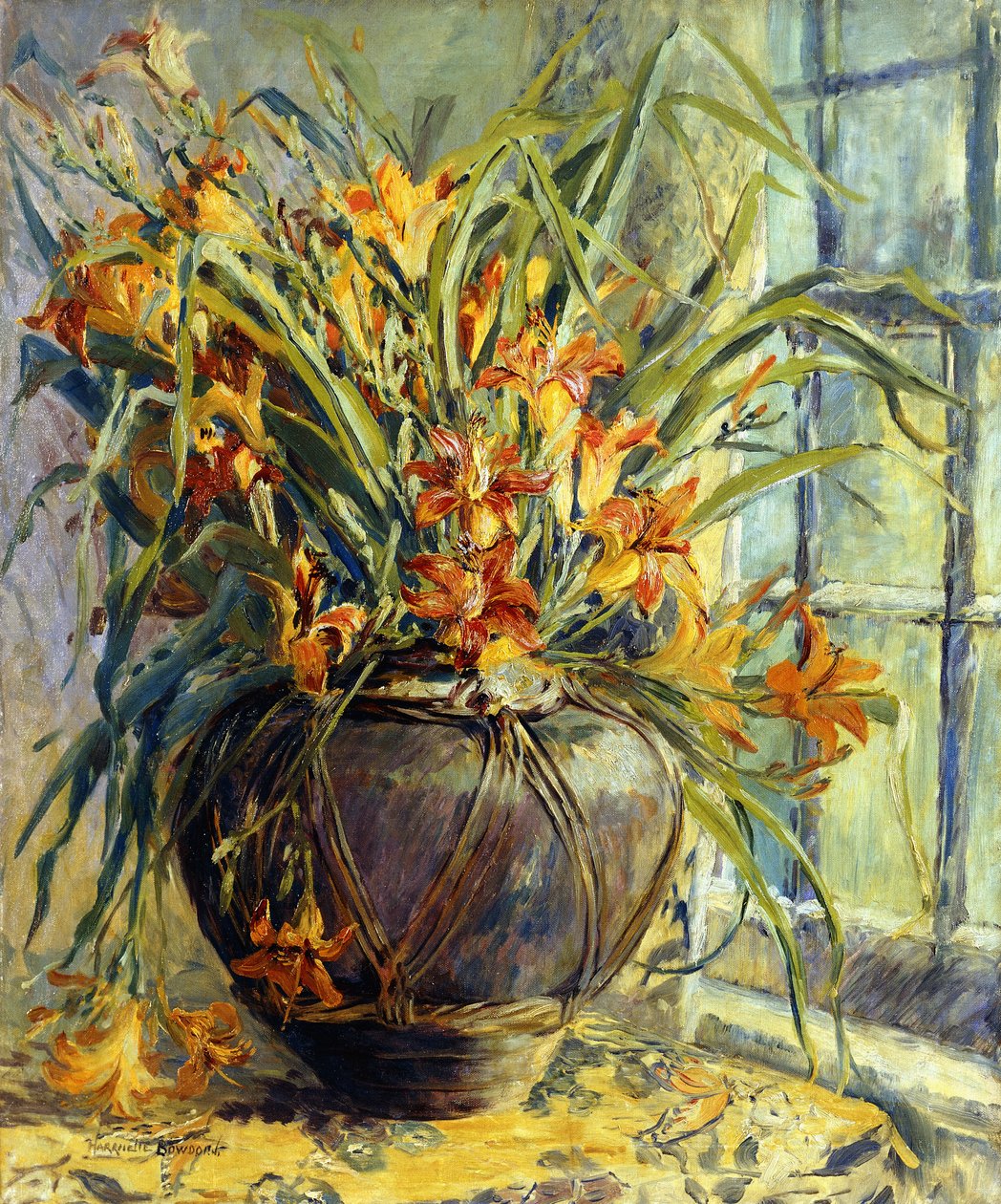 Virágcsendélet (olaj, vászon) alkotó: Harriette Bowdoin
