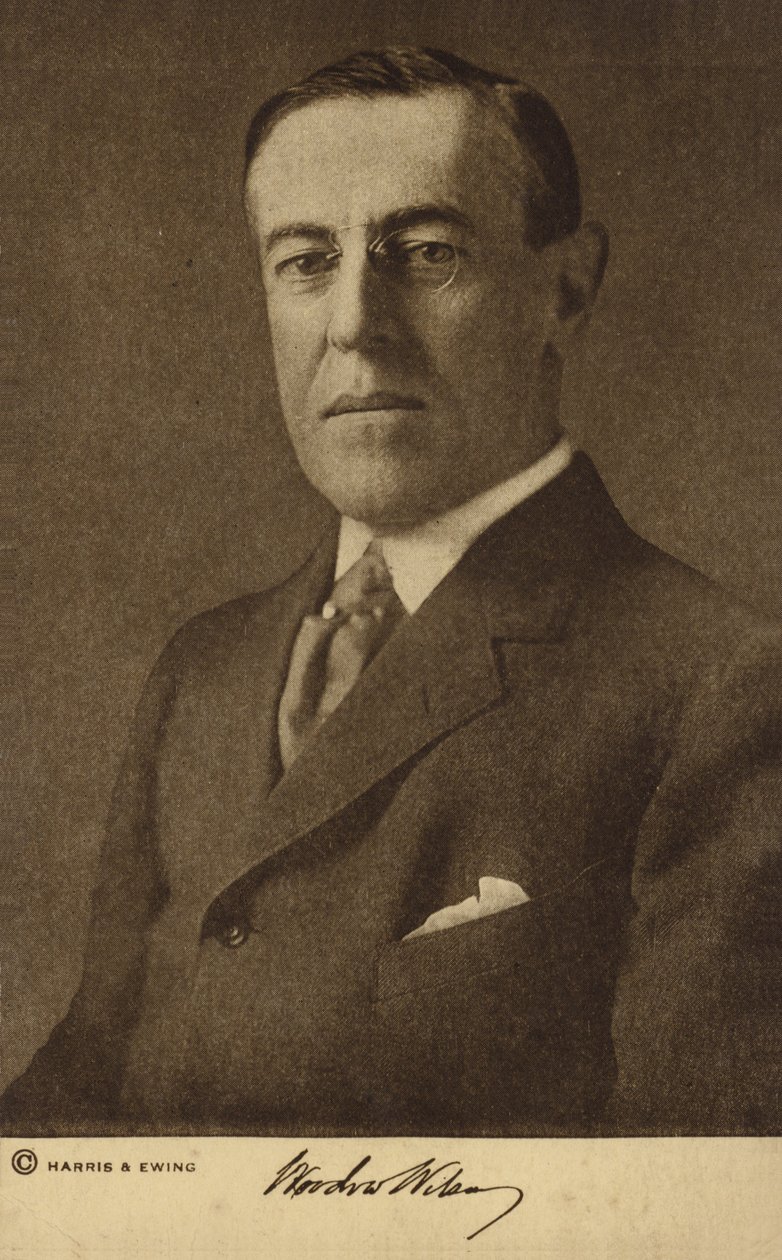 Woodrow Wilson (fekete-fehér fotó) alkotó: Harris & Ewing