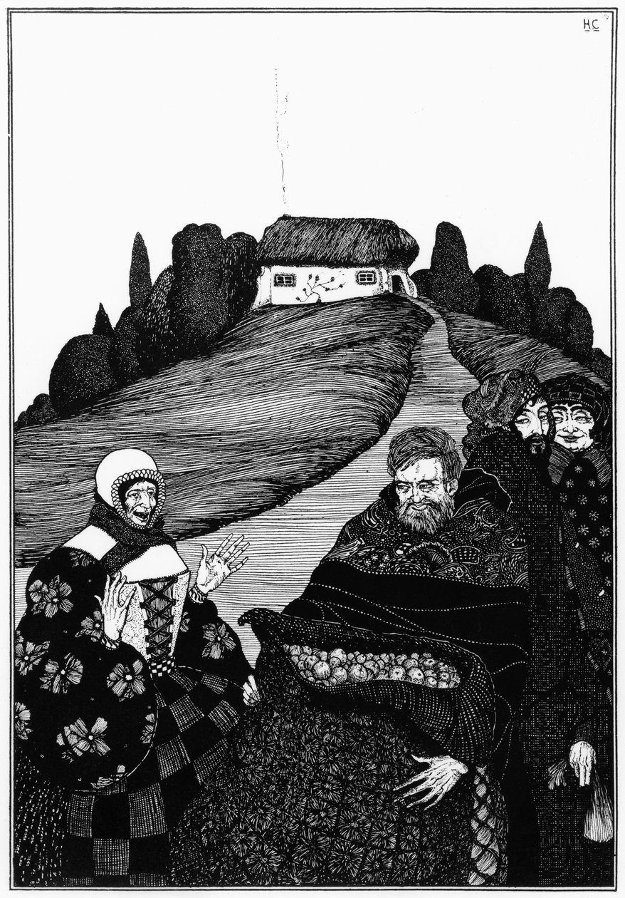 Illusztráció a „Mit az öreg csinál mindig helyes” című könyvéhez Hans Christian Andersen (1805-75) Londonban megjelent „Tündérmeséiből”, 1910 körül alkotó: Harry Clarke