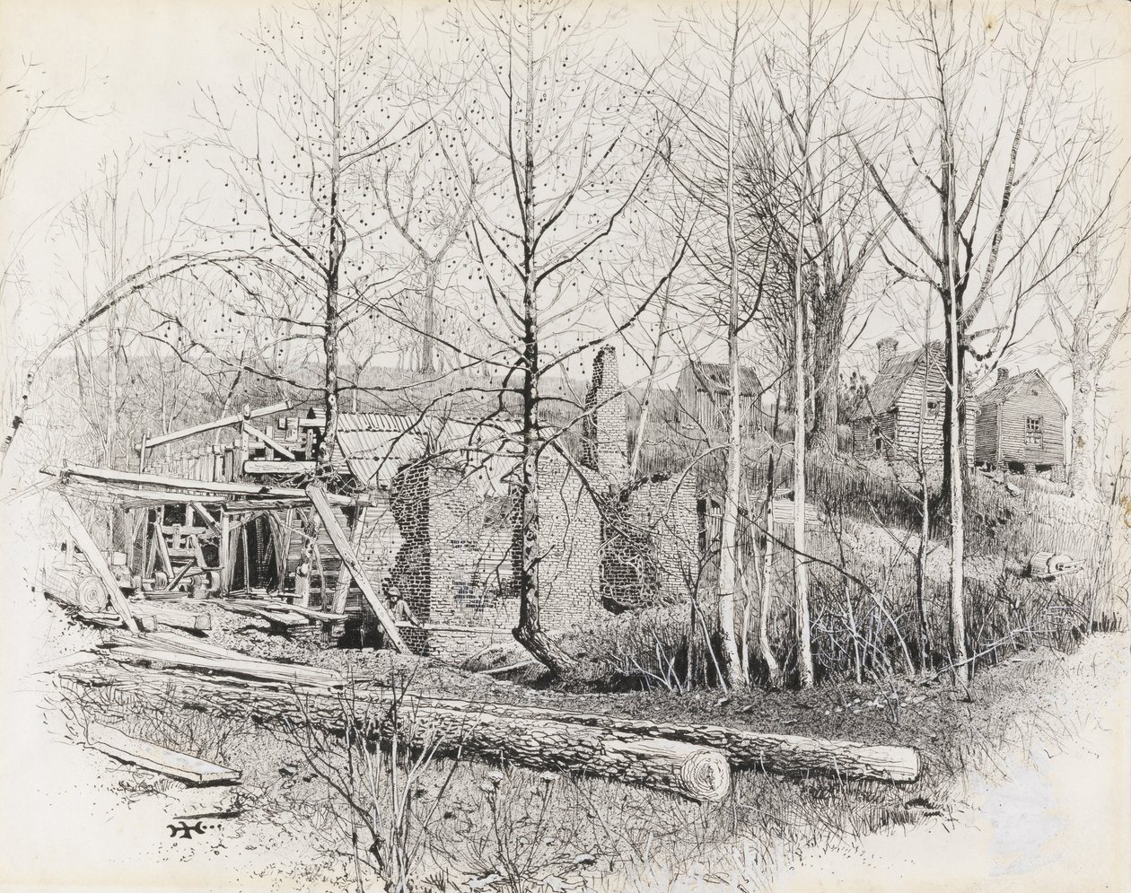 Gaines Mill jelenlegi aspektusa, Keletre nézve alkotó: Harry Fenn