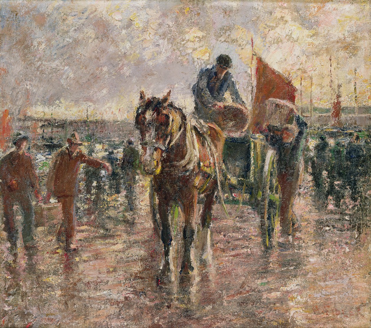 A fogás kirakása, Newlyn alkotó: Harry Fidler