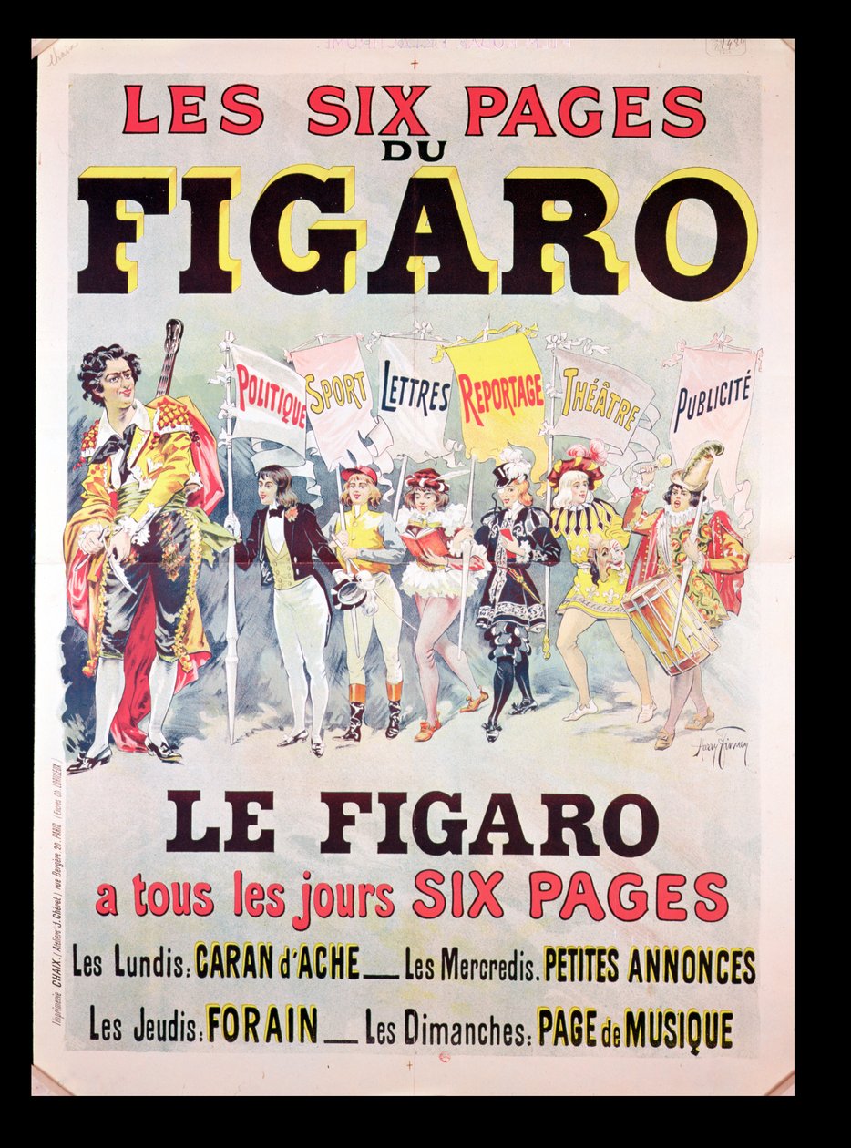 A Le Figaro reklámja, 19. század vége alkotó: Harry Finney