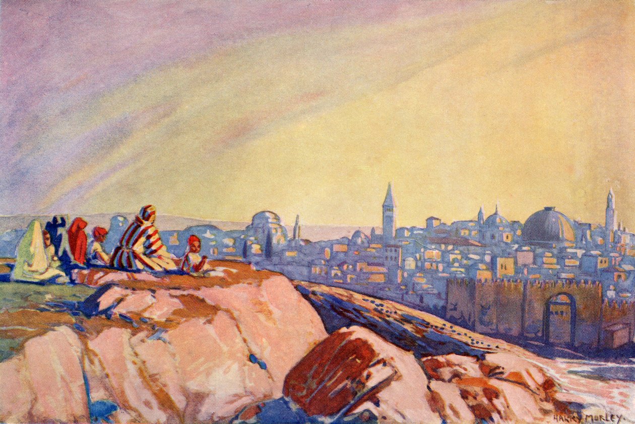 Jeruzsálem kilátása a Golgotáról nézve, 1910 körül alkotó: Harry Morley