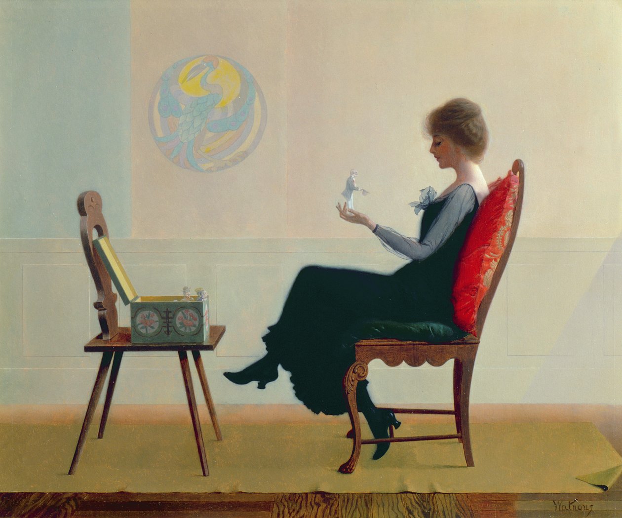 Az udvarlók, 1910 körül alkotó: Harry Wilson Watrous