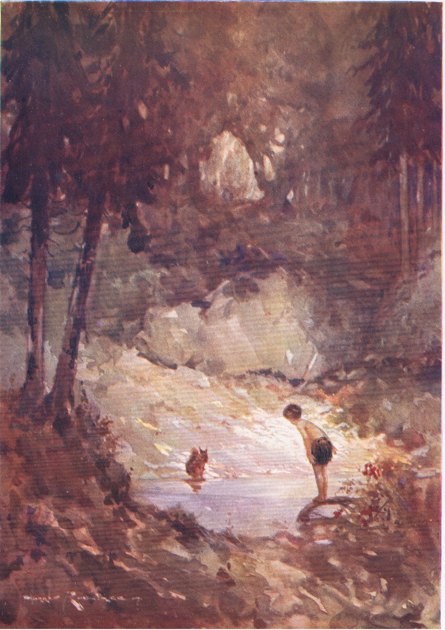 „Most akár be is ugorhat” – mondta a mókus Gilbertnek (az Erdei találóból) (színes litó) alkotó: Harry Rountree