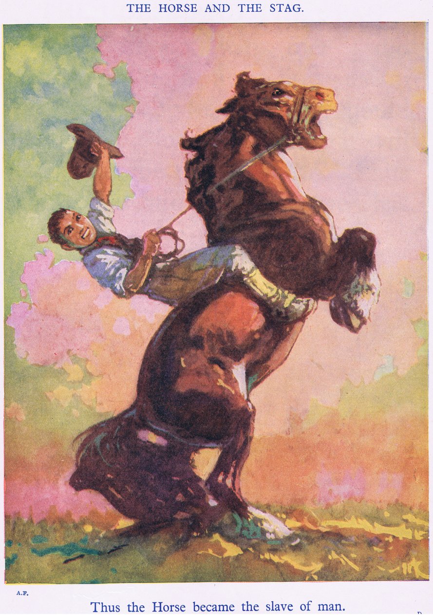 Így lett a ló az ember rabszolgája (a lóból és a szarvasból) alkotó: Harry (1878 1950) Rountree
