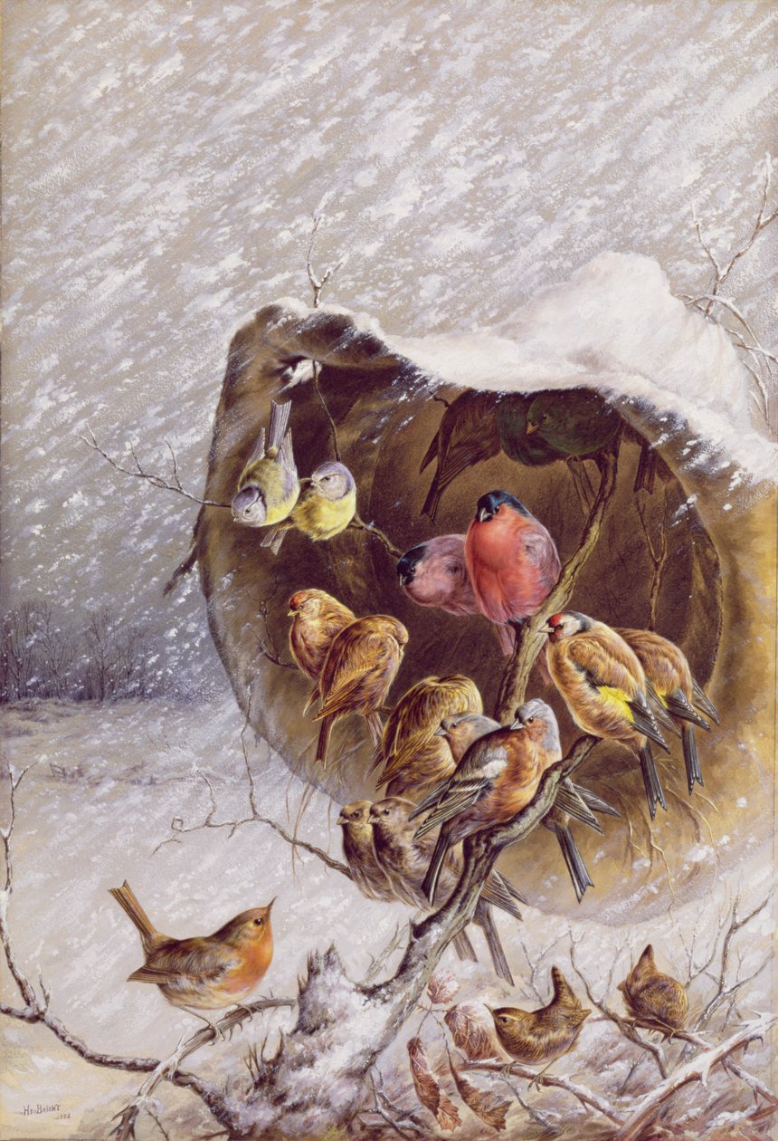 Menedék a hóvihar elől, 1896 (olaj és wc) alkotó: Harry Bright