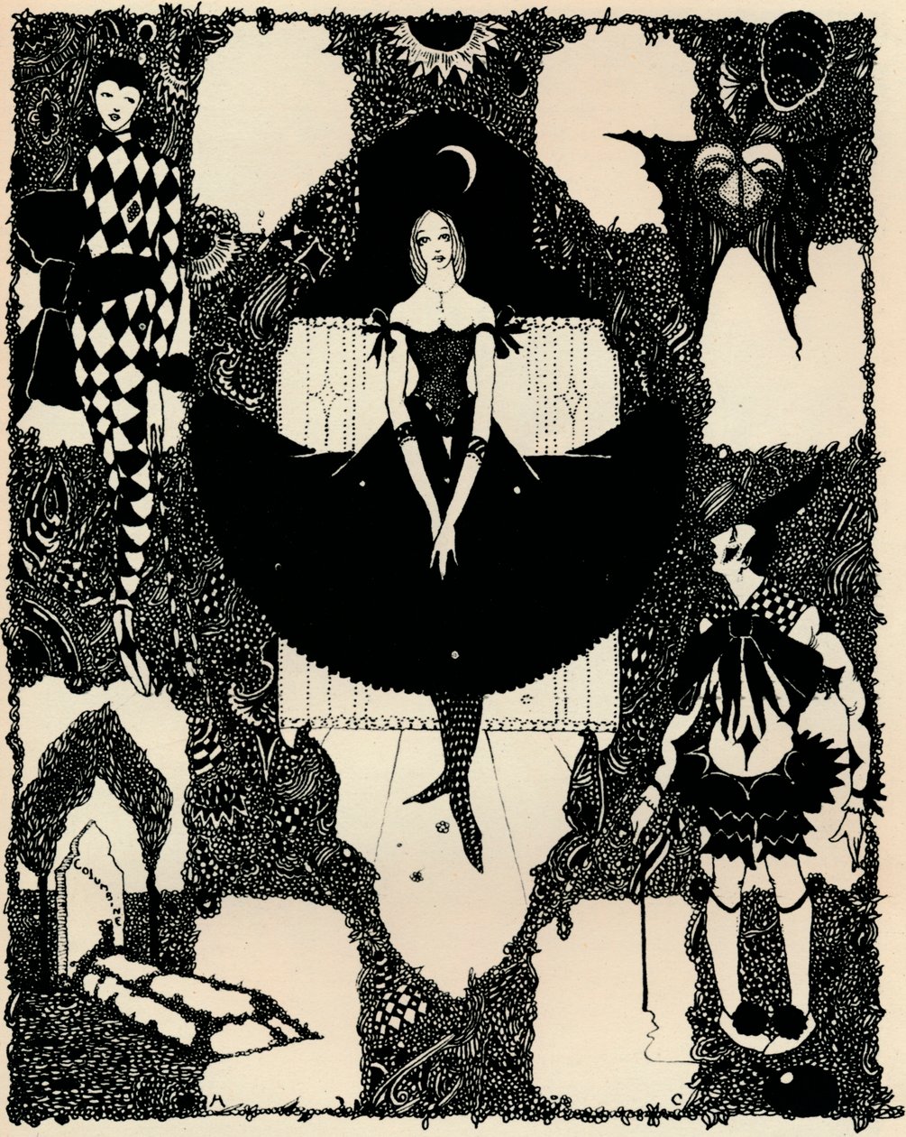 Columbine, c 1900-1930, 1925 alkotó: Harry Clarke