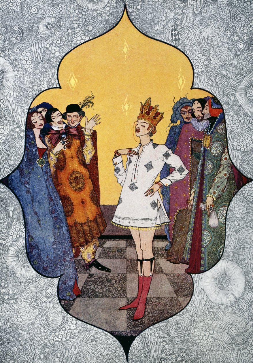Császár új ruhái, Hans Christian Andersen (1805-1875) mese, Harry Clarke (1890-1931) illusztrációja alkotó: Harry Clarke