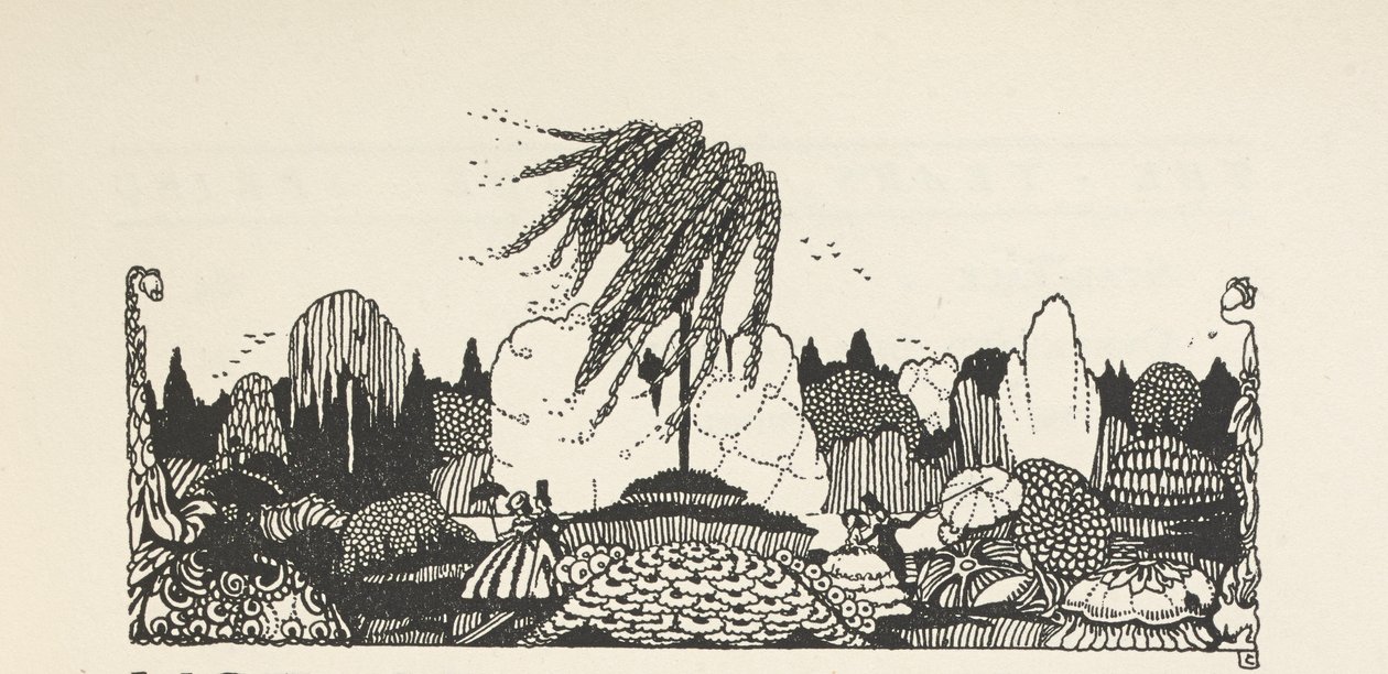 Illusztráció az illusztrációk listájának tetején. alkotó: Harry Clarke