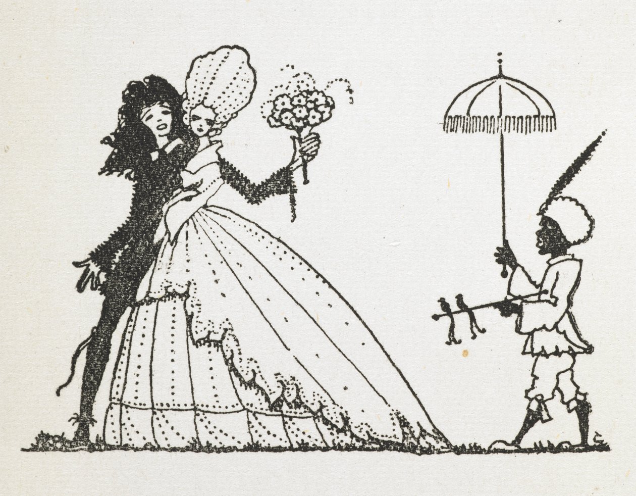 Illusztráció a „tündér” című történethez. alkotó: Harry Clarke