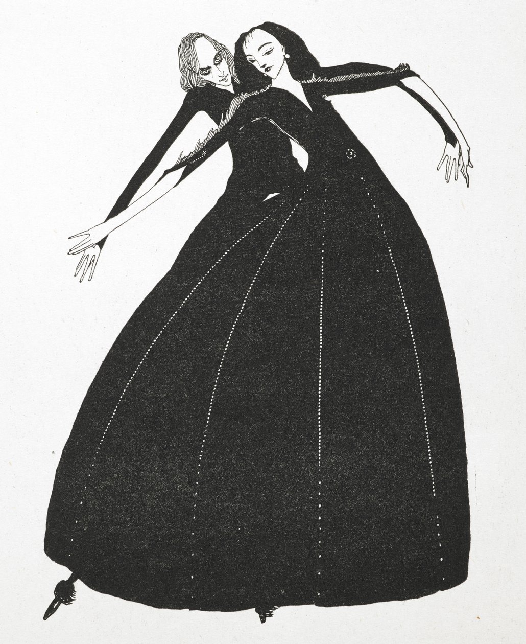 Illusztráció a történethez, „a nevetséges kívánságok”. alkotó: Harry Clarke