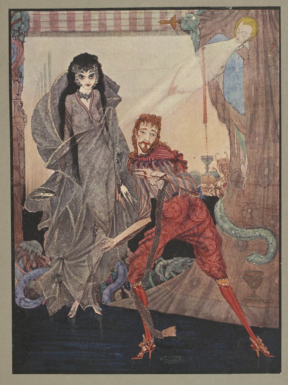 Lady Ligeia. A "Ligeia" Edgar Allan Poe novellája. A történet egy névtelen narrátort és feleségét, Ligeiát, egy gyönyörű és intelligens hollóhajú nőt követi nyomon. Megbetegszik, megkomponálja a "The Conqueror Worm"-ot, és Joseph Glanvinek tulajdonított so alkotó: Harry Clarke