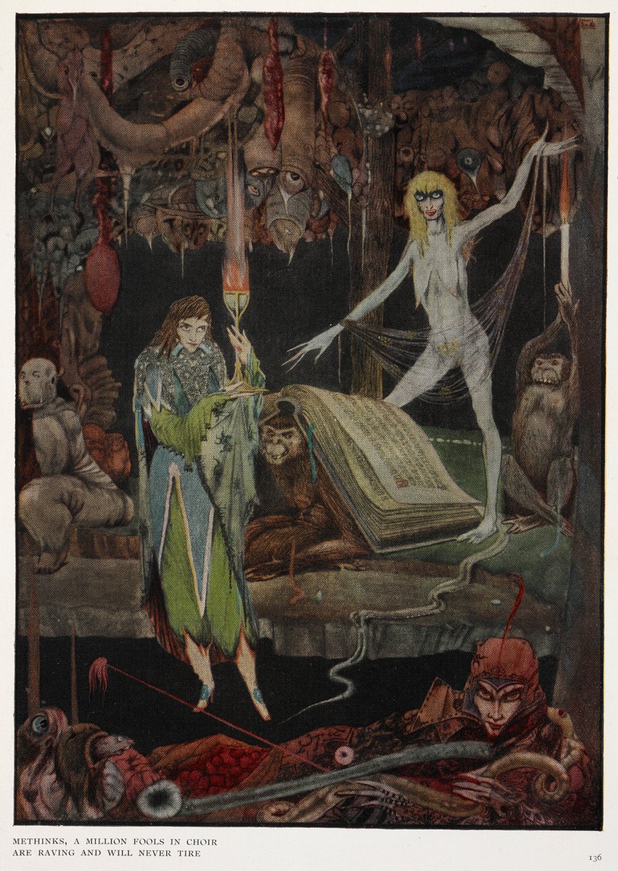 Methinks, a million fools in choir, are raving and will never tire alkotó: Harry Clarke