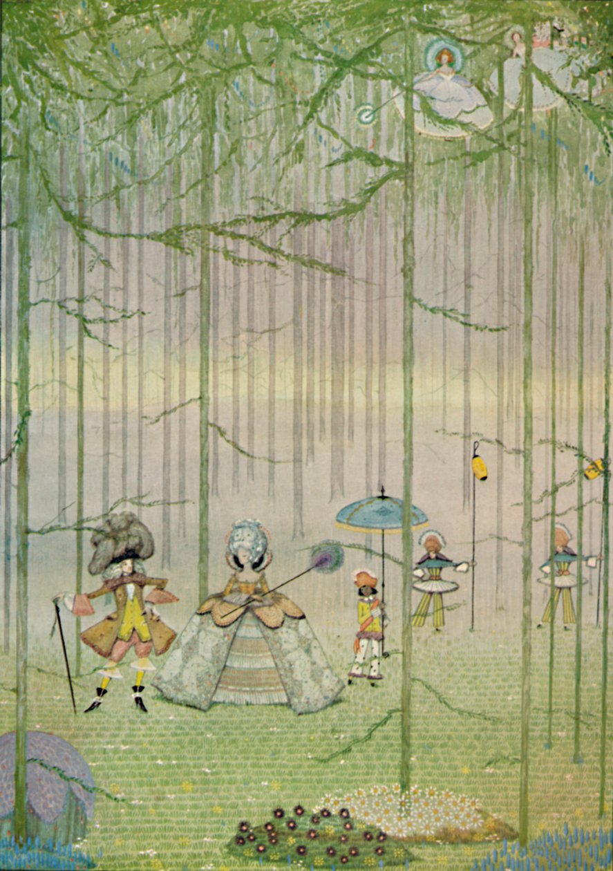 Riquet a Tufttal. Charles Perraults Fairy Tales-ből. Vízfesték rajz, 1923 alkotó: Harry Clarke