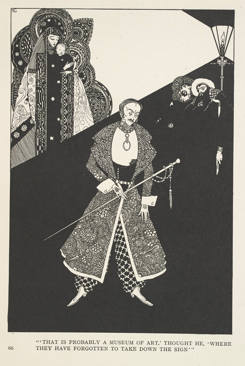 A szerencse galócai. "Ez valószínűleg egy Művészeti Múzeum", gondolta, "ahol elfelejtették leszedni a táblát". alkotó: Harry Clarke
