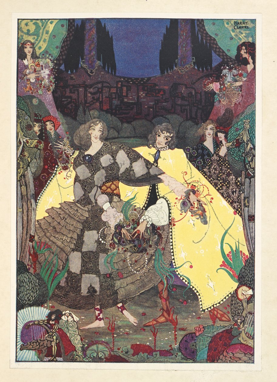 A Paradicsom kertje. – Most kezdjük a táncunkat! - kiáltották a tündérek. alkotó: Harry Clarke