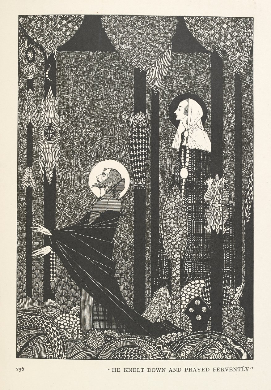 A mocsári király lánya. Letérdelt és buzgón imádkozott. alkotó: Harry Clarke