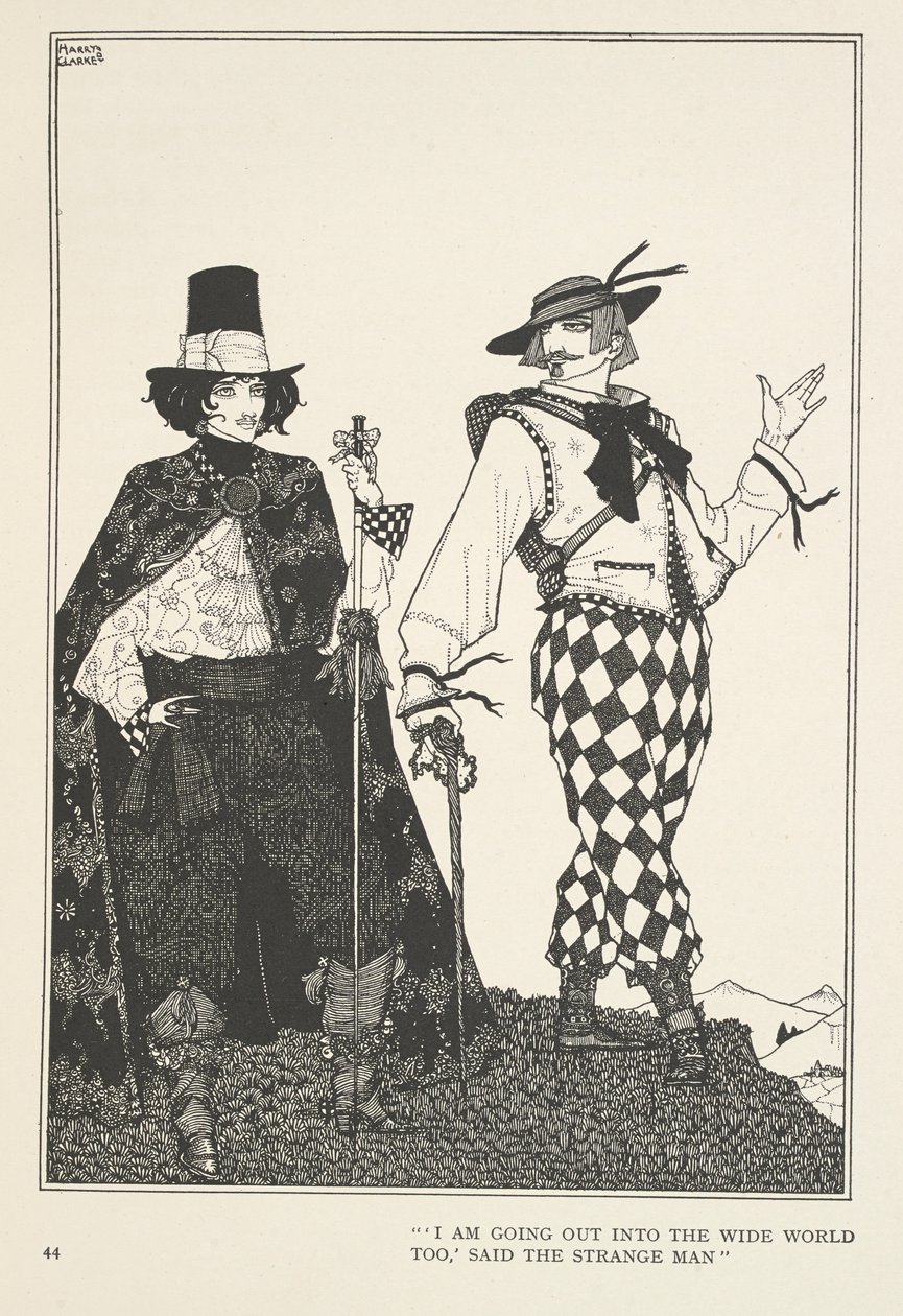 Az Útitárs – Én is kimegyek a nagyvilágba – mondta a furcsa férfi. alkotó: Harry Clarke