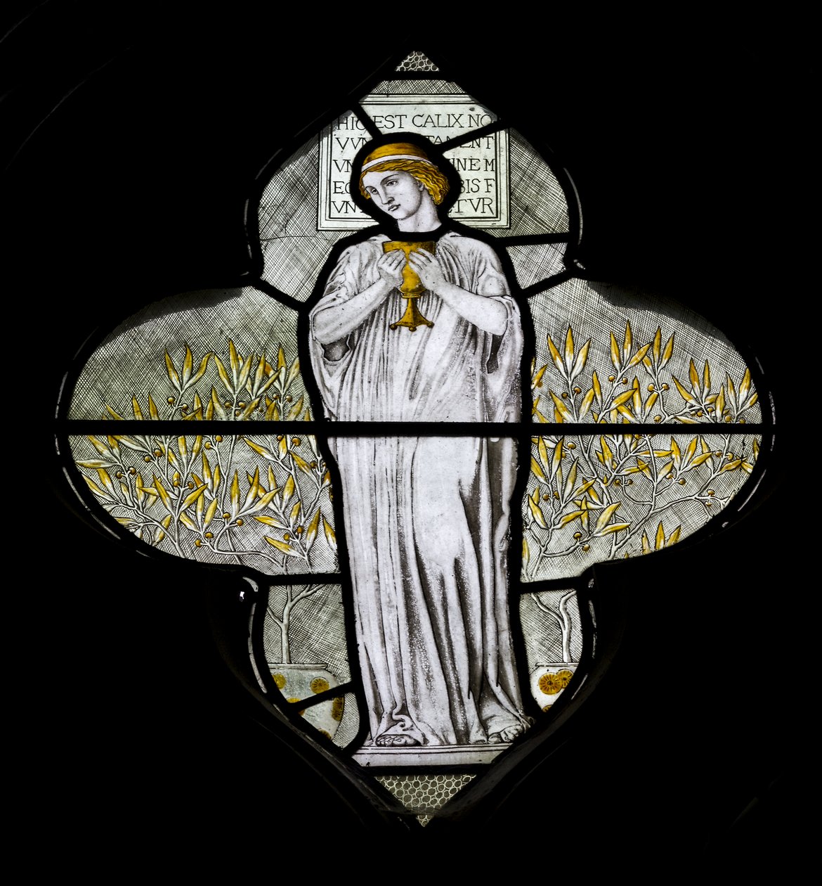 Minley, St Andrew, James Powell & Sons, Harry Ellis Wooldridge, Charity, 1870 alkotó: Harry Ellis Wooldridge