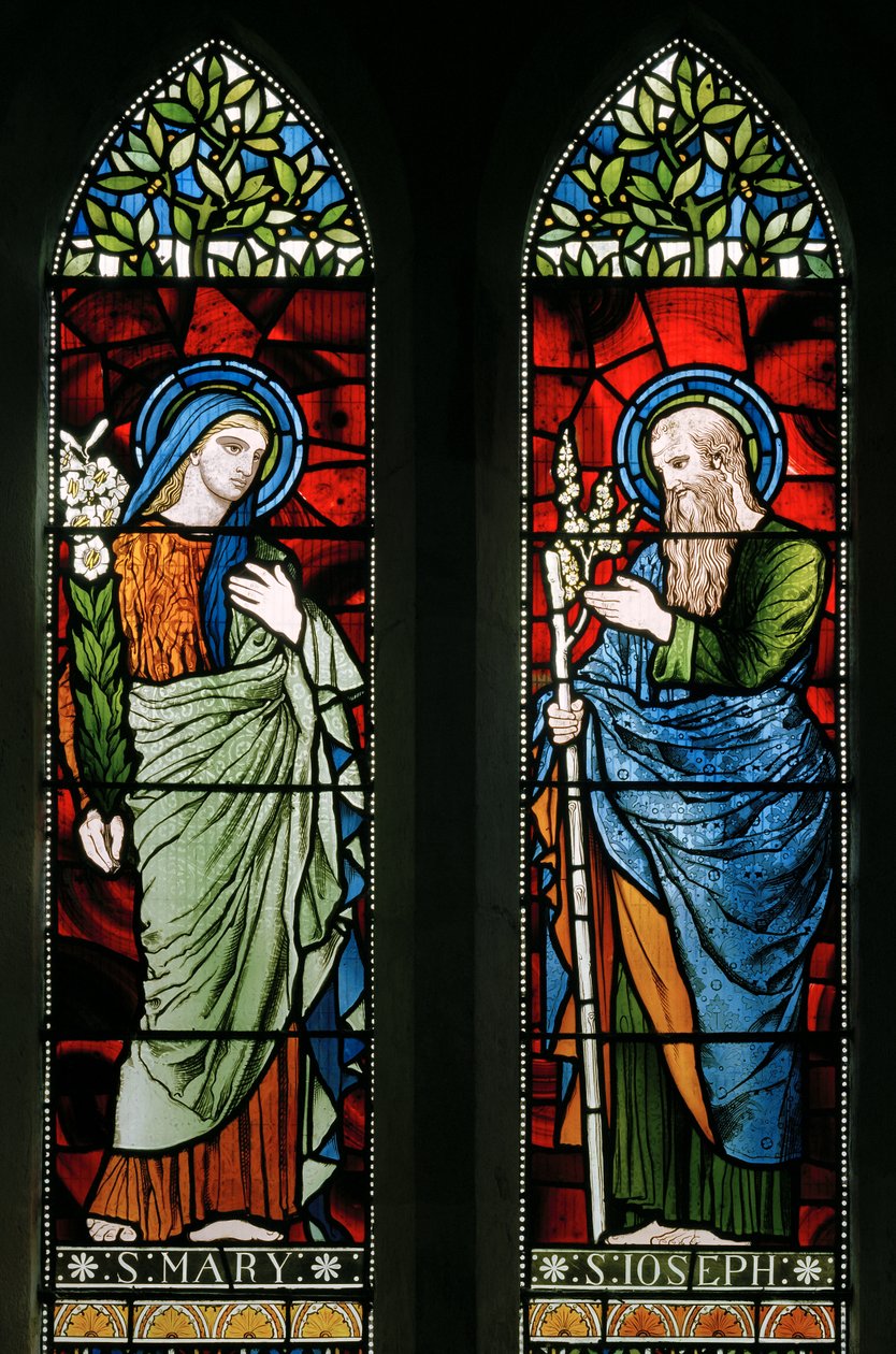 Thursford, St Andrew, James Powell & Sons, Harry Wooldridge, St Mary & St Joseph, 1873 alkotó: Harry Ellis Wooldridge