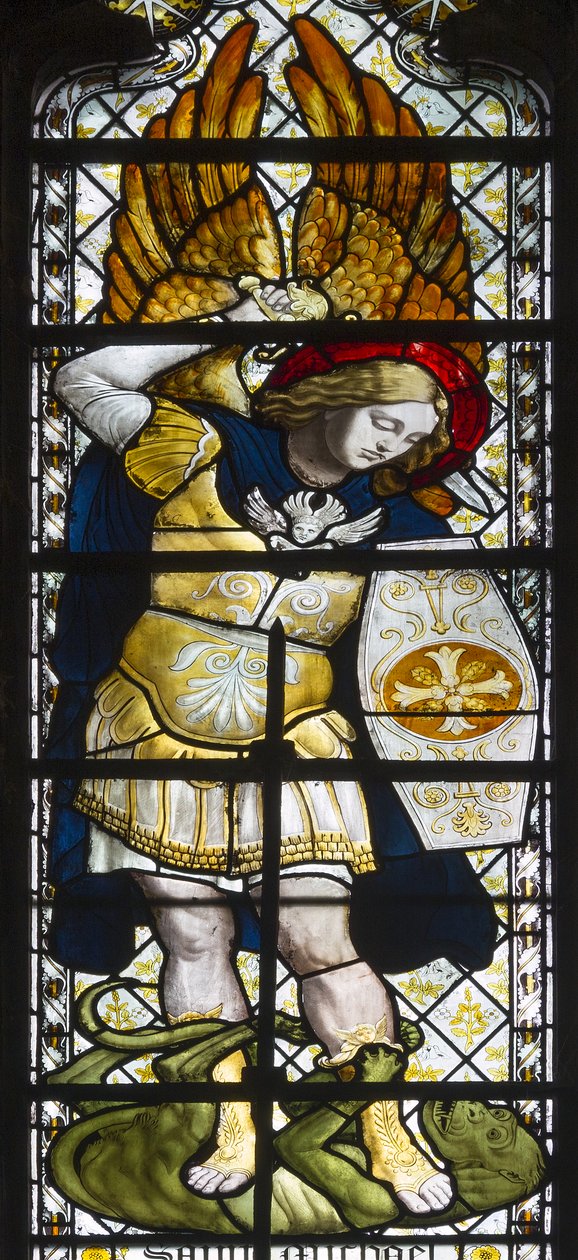 Winchester Cathedral, James Powell & Sons, Harry Ellis Wooldridge, St Michael, 1882 alkotó: Harry Ellis Wooldridge