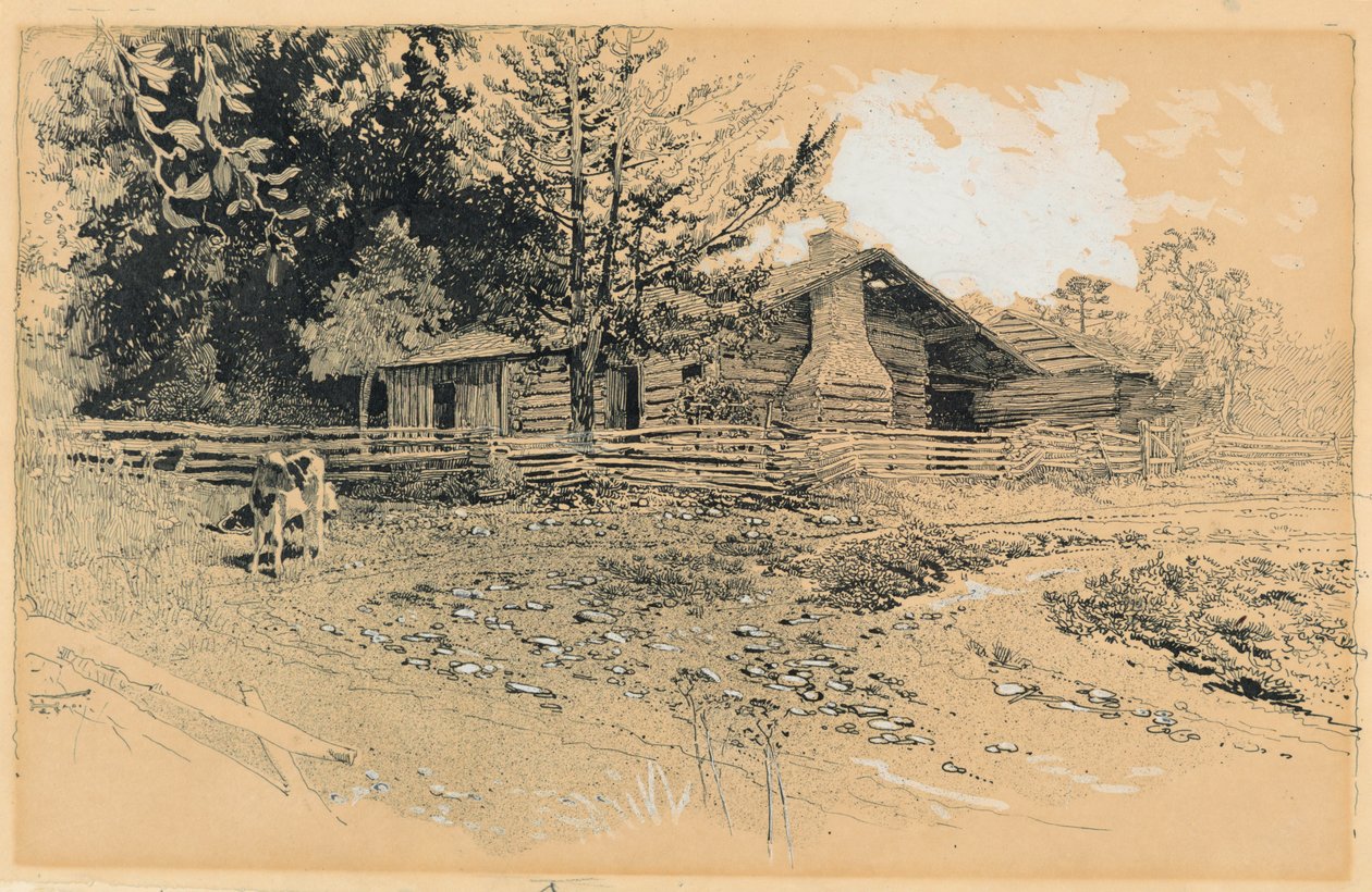 A Snodgrass Farmhouse, Chickamauga alkotó: Harry Fenn