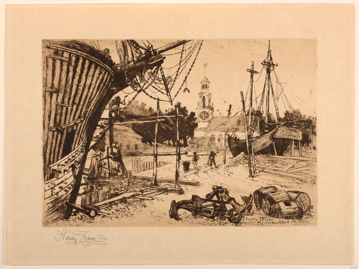 Wharf, Kennebunkport, Maine alkotó: Harry Fenn
