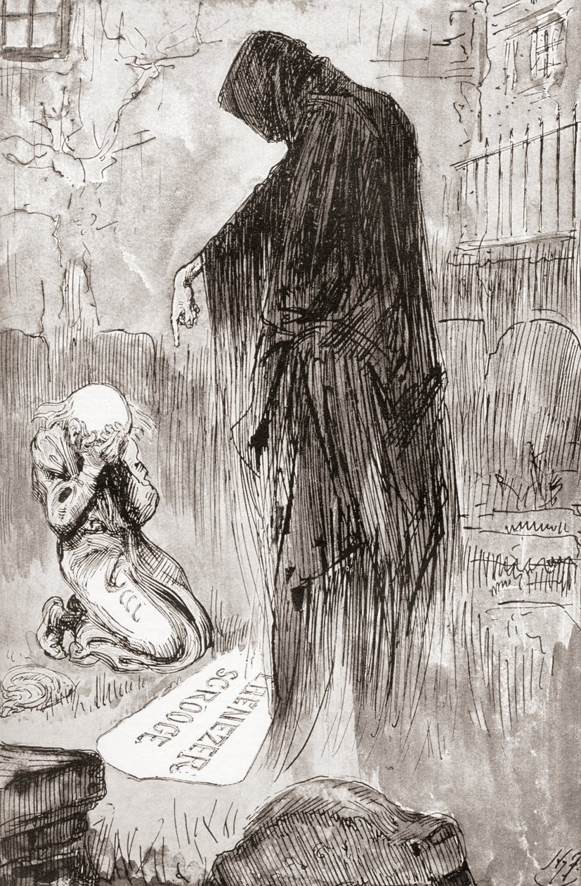 Illusztráció a karácsonyi énekhez Charles Dickens karácsonyi könyveiből alkotó: Harry Furniss