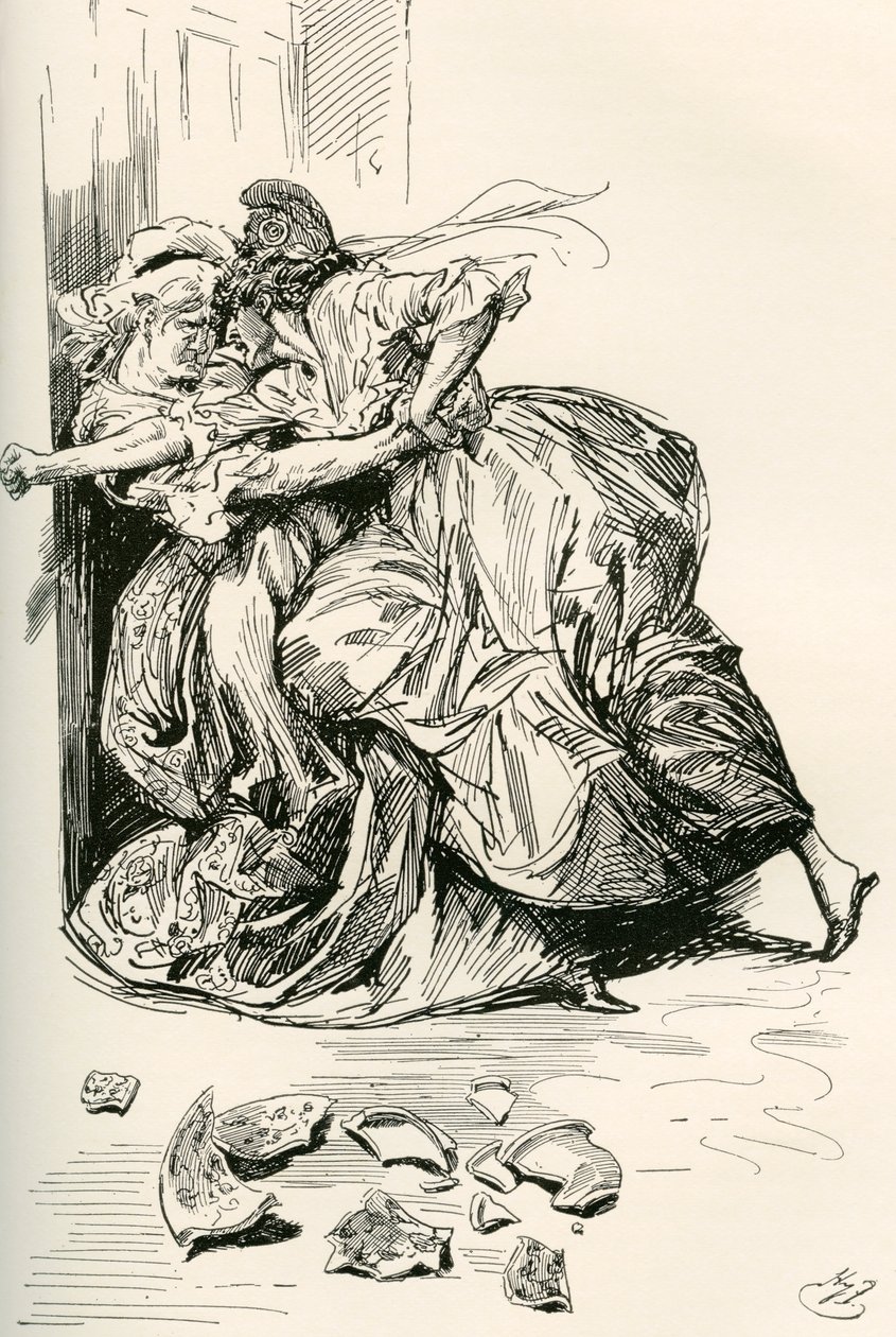 Illusztráció Charles Dickens meséje két városról című regényéhez alkotó: Harry Furniss