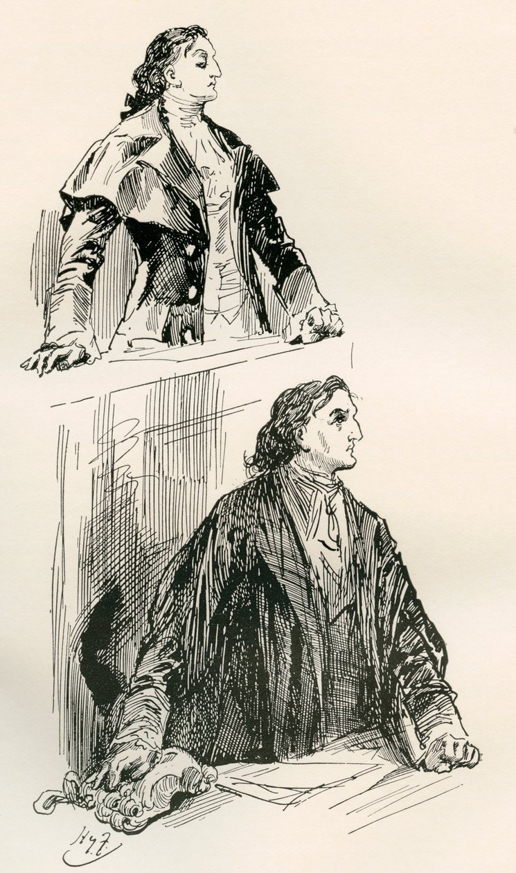 Illusztráció Charles Dickens meséje két városról című regényéhez alkotó: Harry Furniss