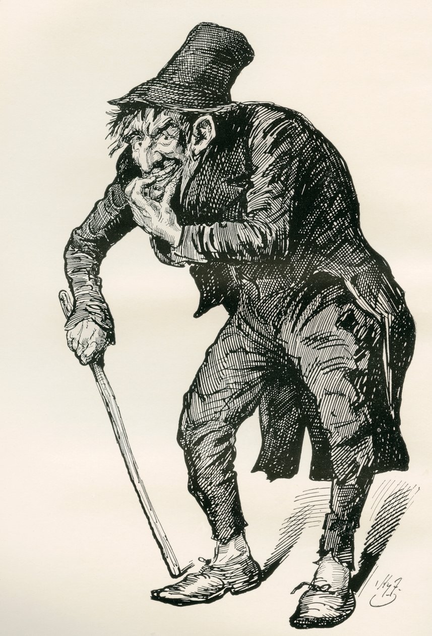 Illusztráció Charles Dickens The Old Curiosity Shop című könyvéhez alkotó: Harry Furniss