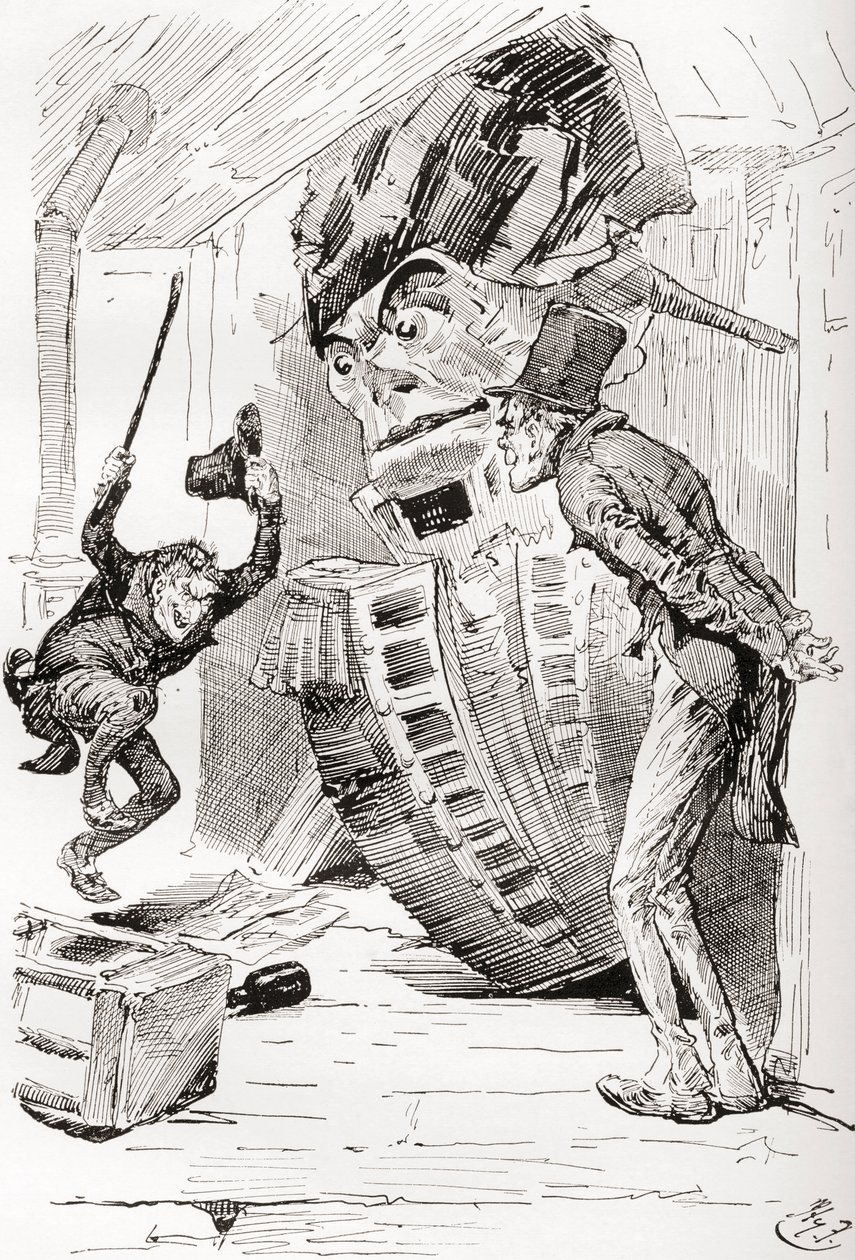 Illusztráció Charles Dickens The Old Curiosity Shop című könyvéhez alkotó: Harry Furniss