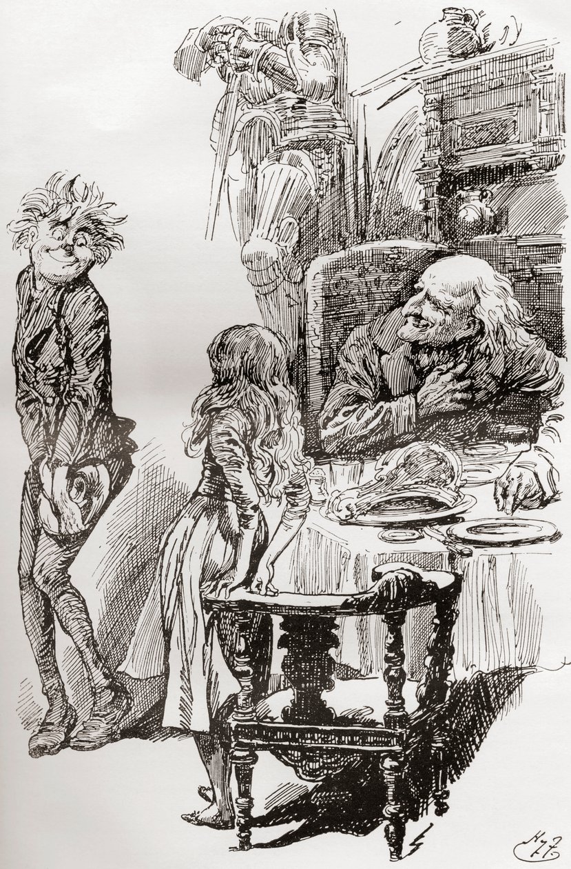 Illusztráció Charles Dickens The Old Curiosity Shop című könyvéhez alkotó: Harry Furniss