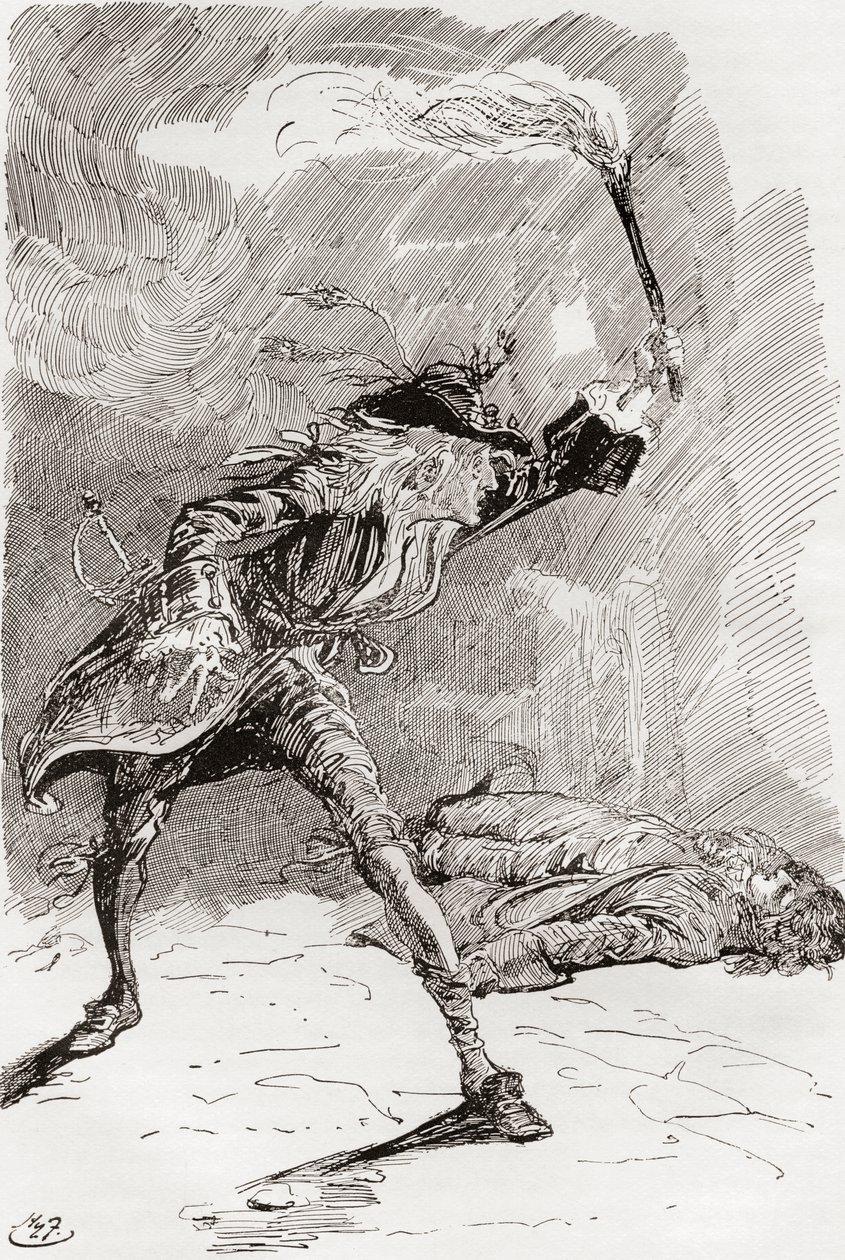 Illusztráció Charles Dickens Barnaby Rudge című regényéhez alkotó: Harry Furniss