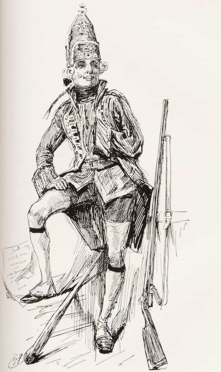 Illusztráció Charles Dickens Barnaby Rudge című regényéhez alkotó: Harry Furniss