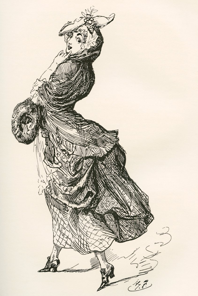 Illusztráció Charles Dickens Barnaby Rudge című regényéhez alkotó: Harry Furniss