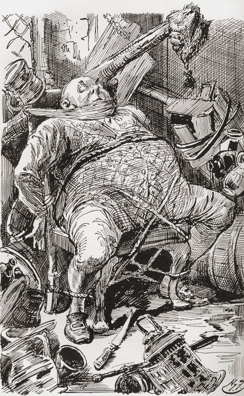 Illusztráció Charles Dickens Barnaby Rudge című regényéhez alkotó: Harry Furniss